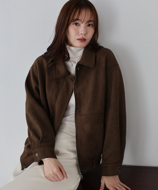 スウェードZIPブルゾン