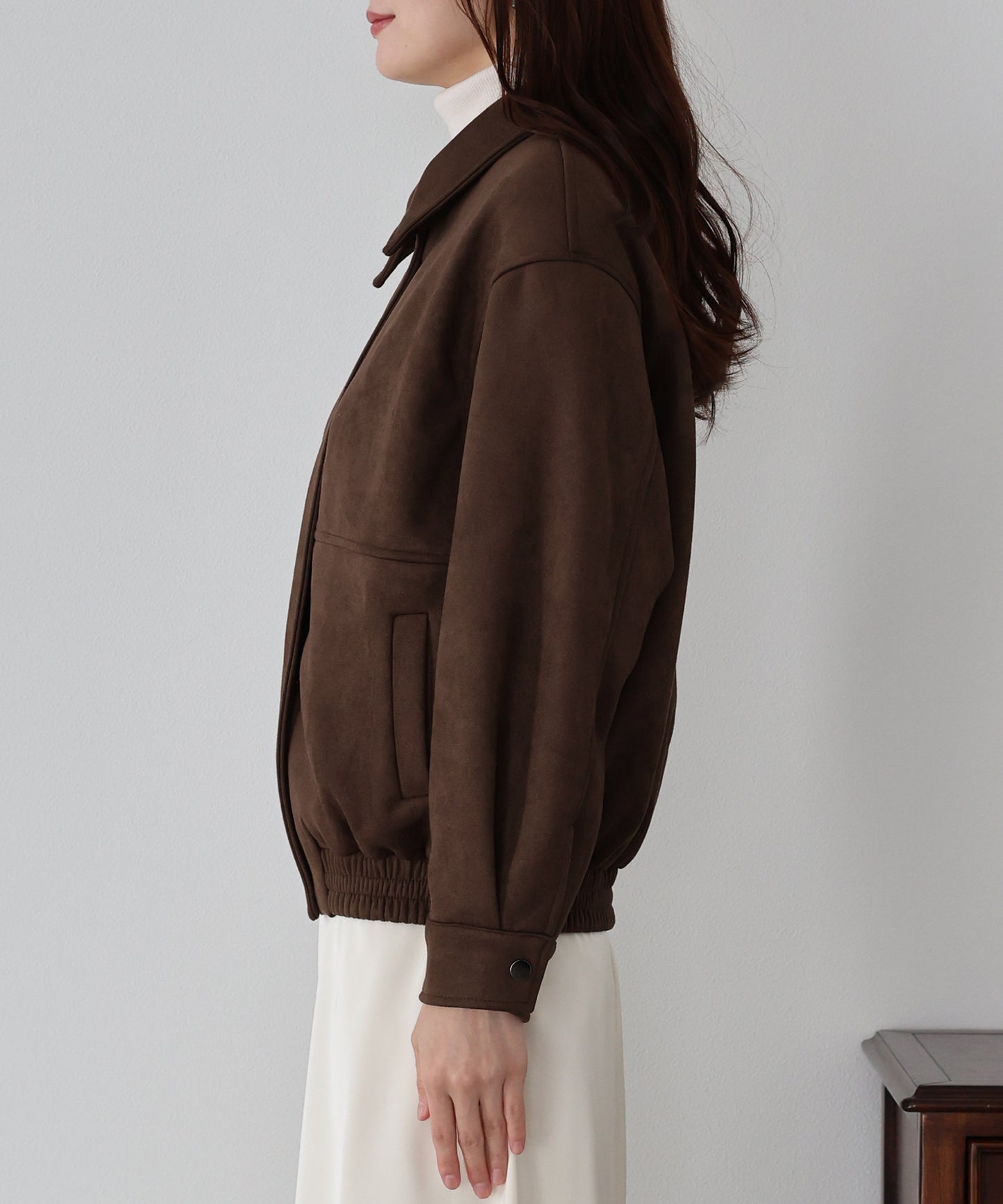 スウェードZIPブルゾン