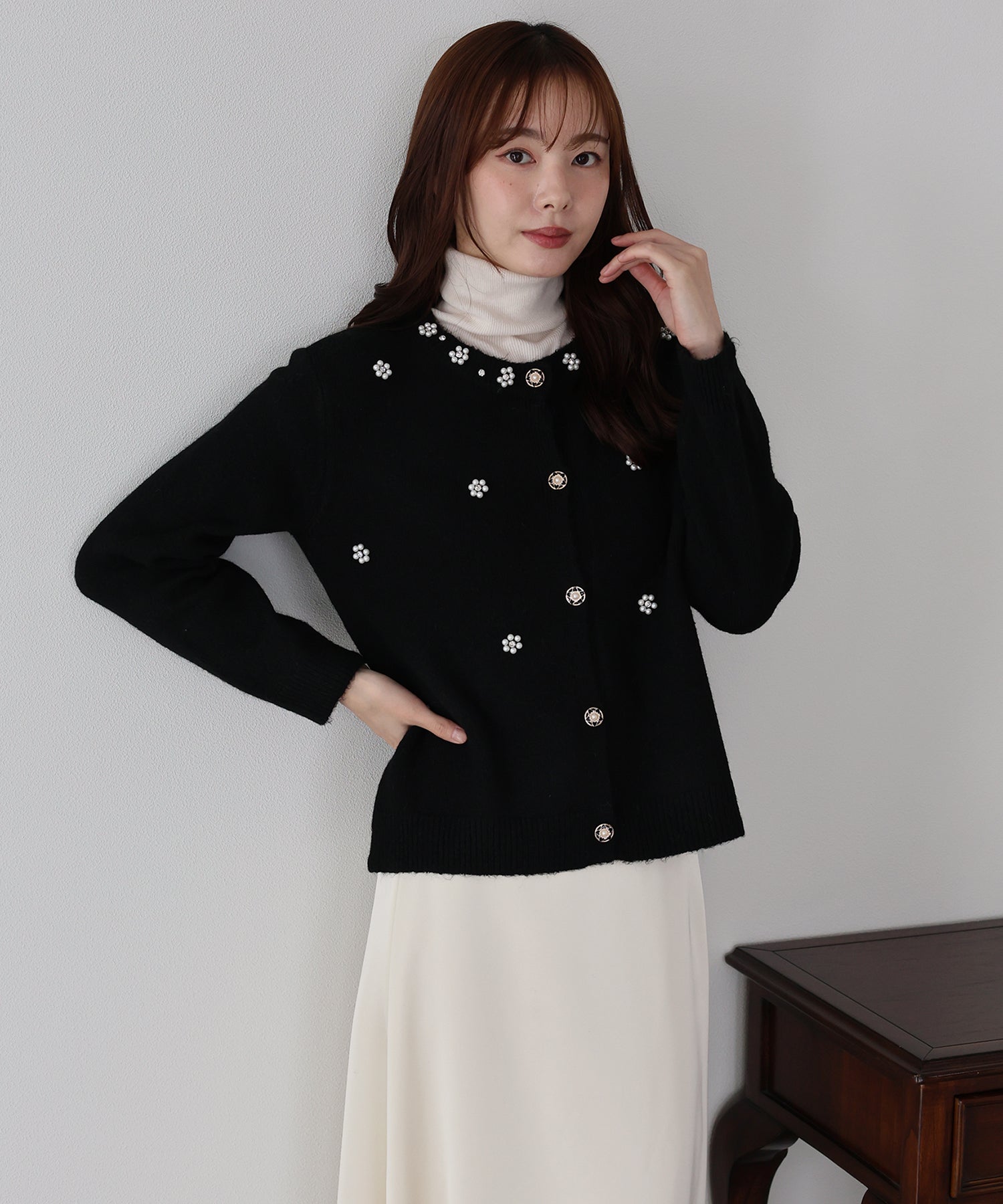 フラワービジューカーディガン – BLUE ONLINE