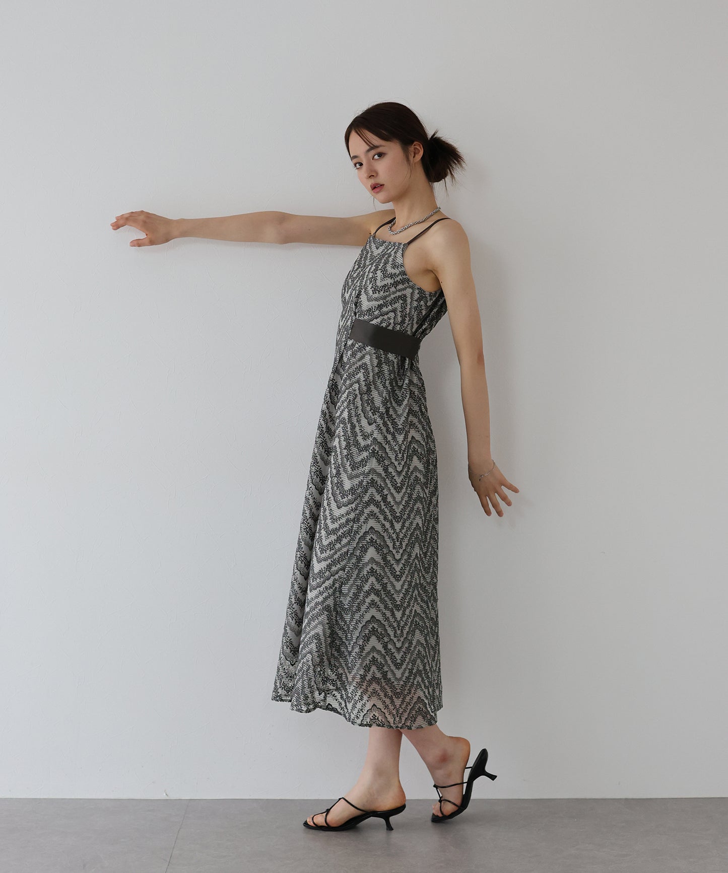 【新商品限定5％OFF（火）】【日本製】ジャガードキャミワンピース[J by blue]