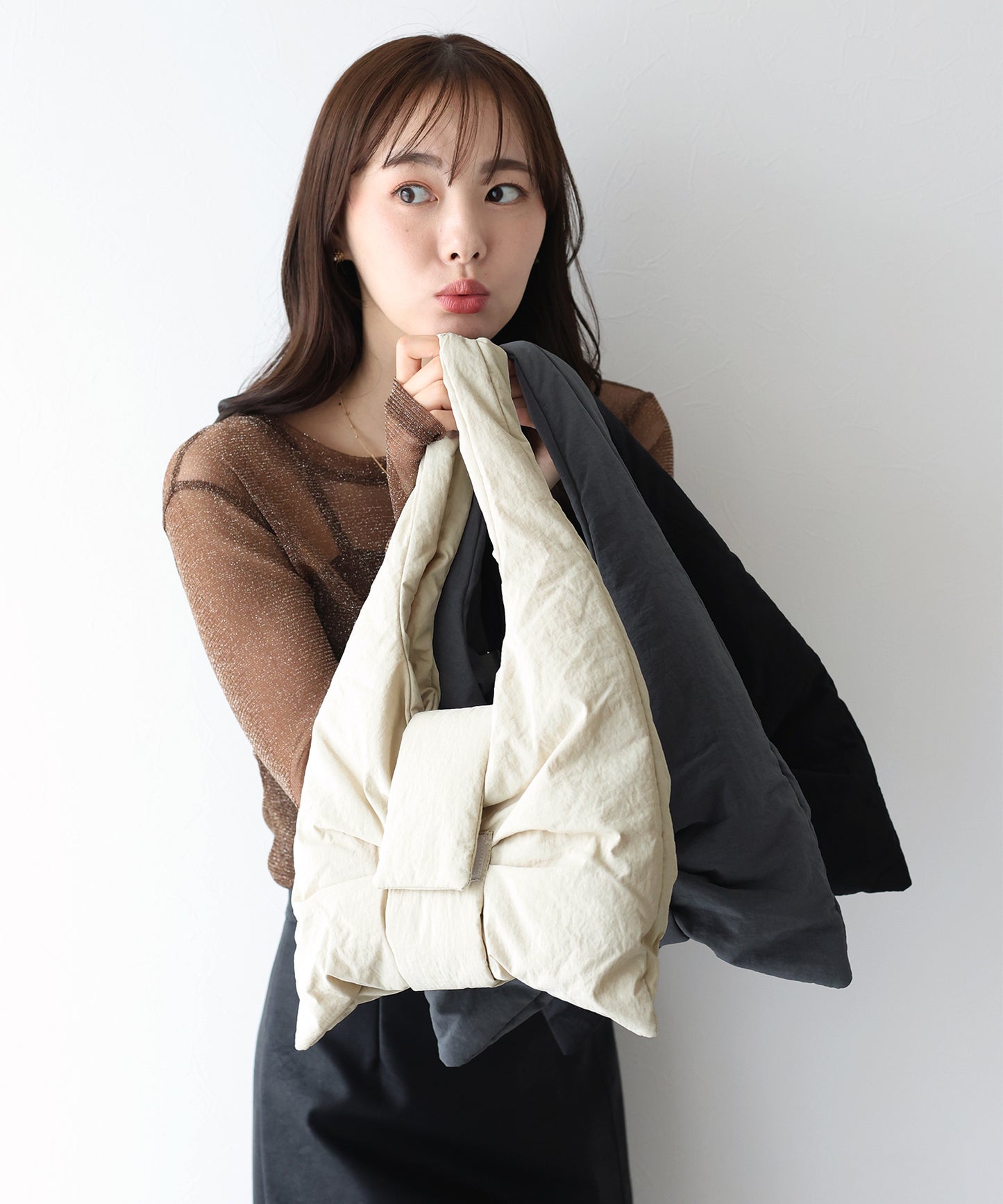 ミニリボンパテッドバッグ