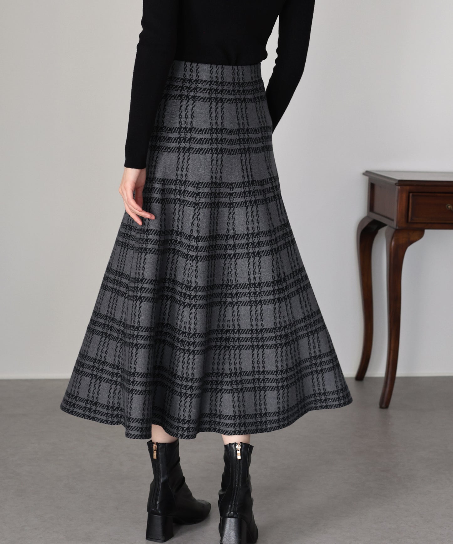 ロングチェックスカート