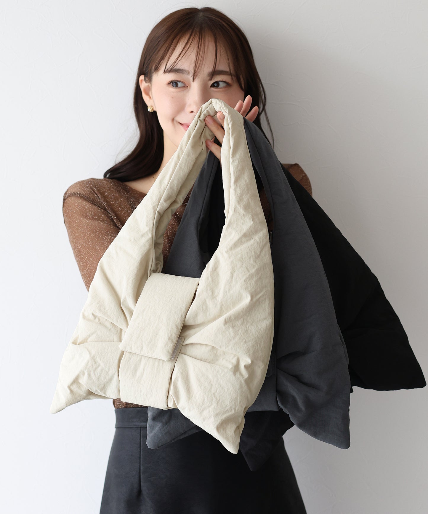 ミニリボンパテッドバッグ