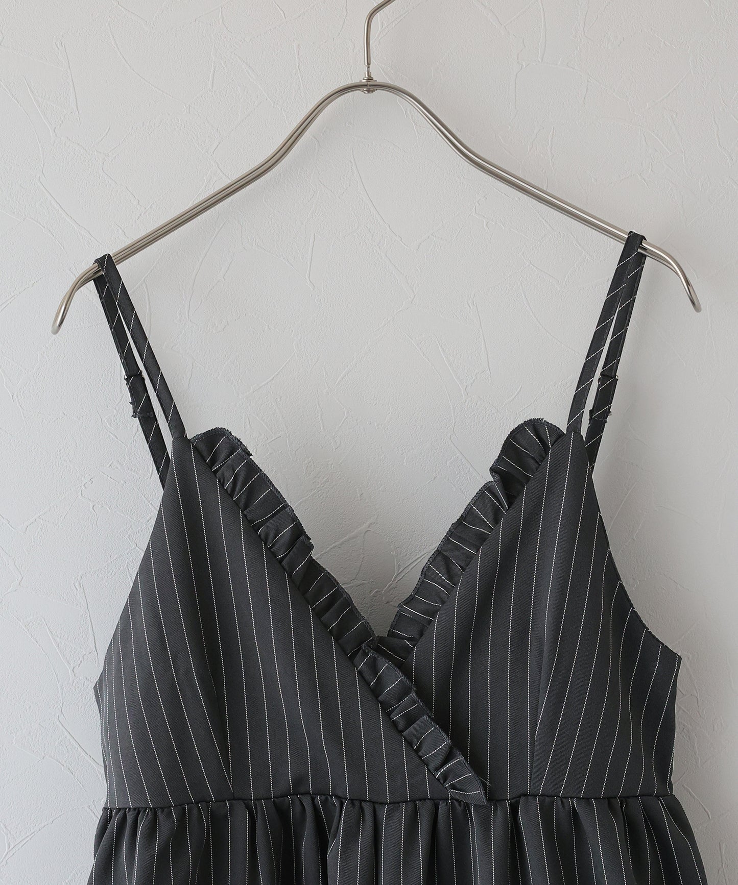 【TIME SALE】[ J by blue ]ピンストライプフリルサロペット