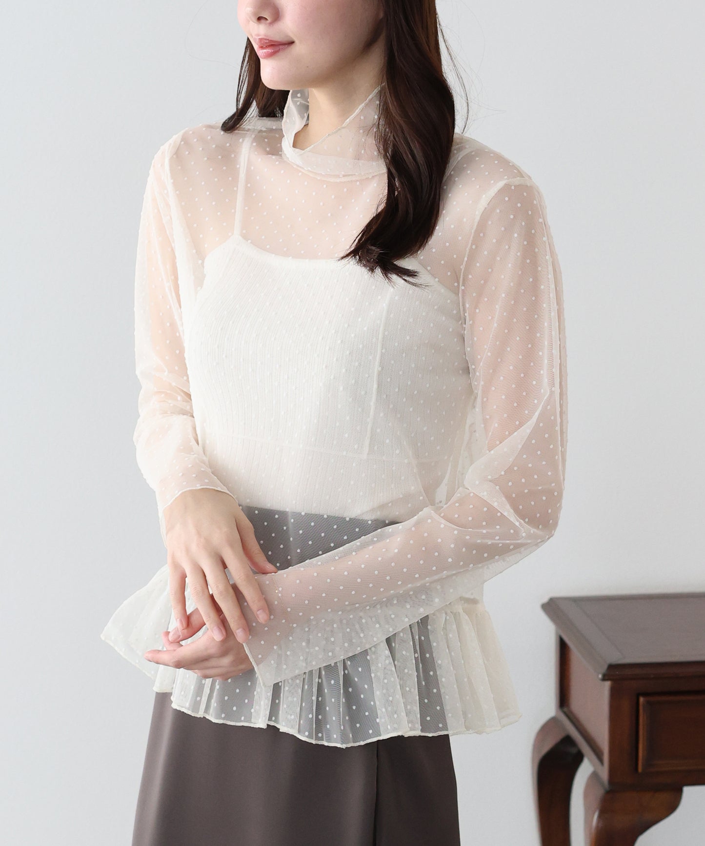 シアードットペプラムブラウス【ネコポス】