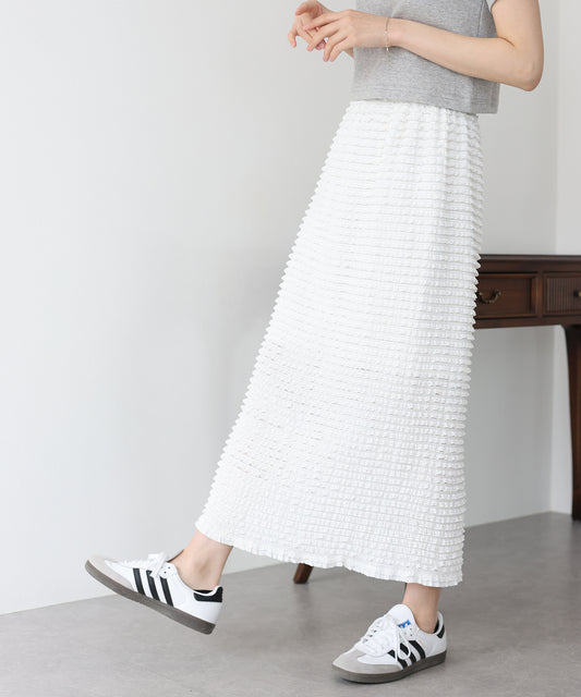 【SALE】カットフリルレースIラインスカート