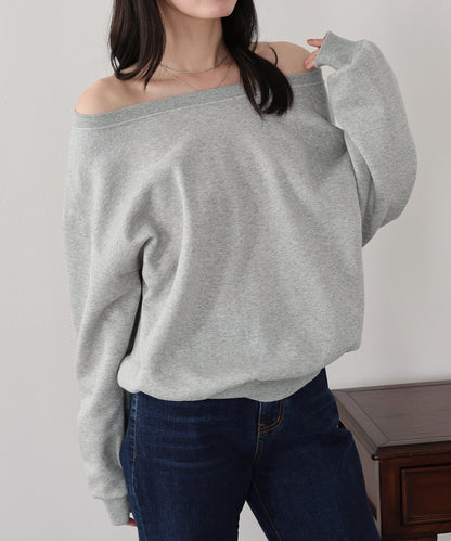 【早割5％OFF】裏起毛オフショルスウェット