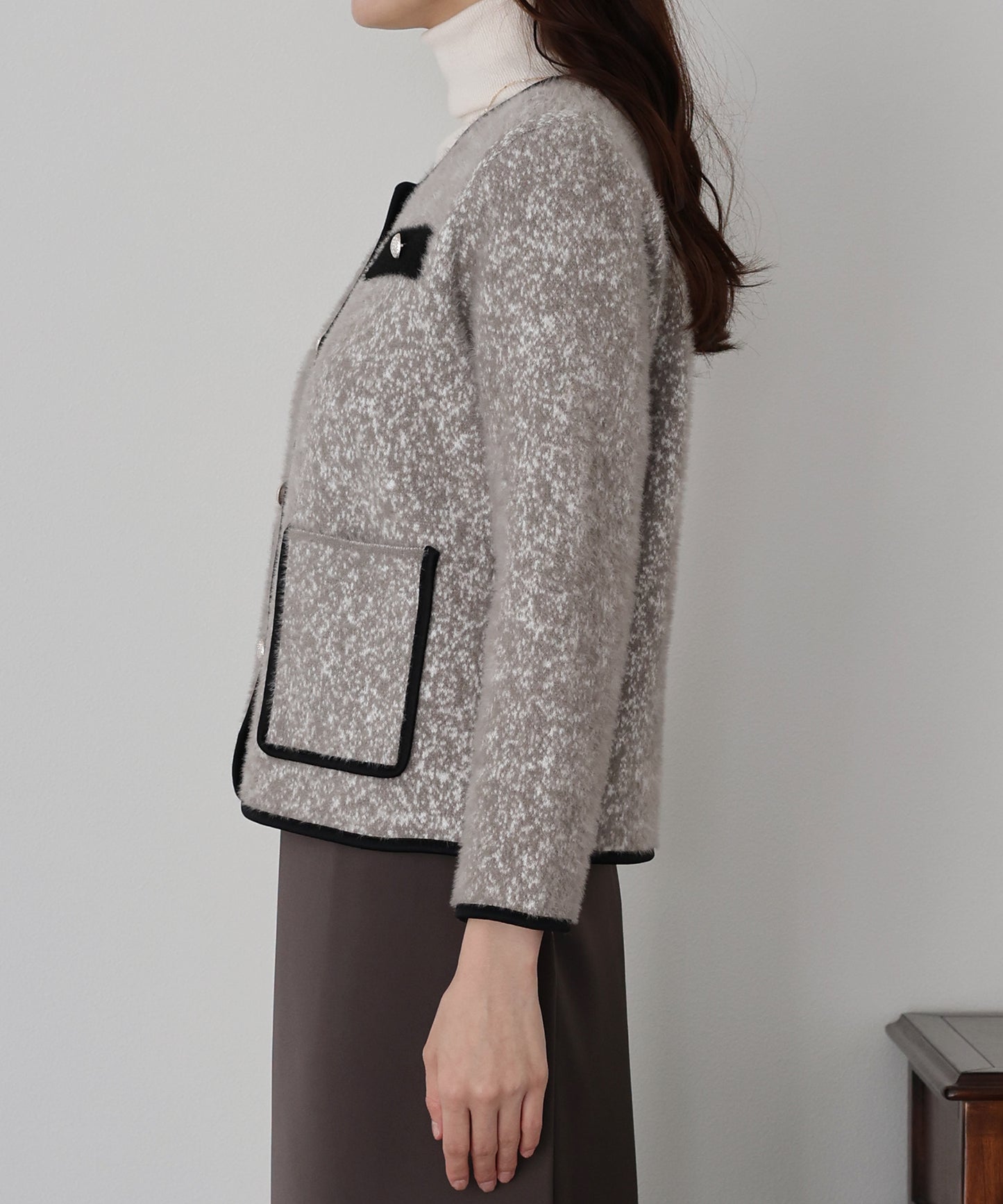 【SALE】ツイード風シャギージャケット