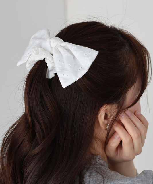 コットンレースリボンシュシュ【ネコポス】