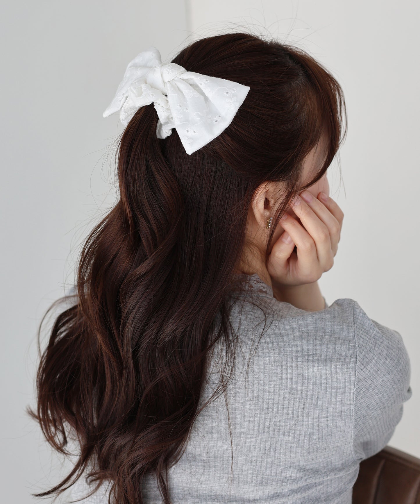 【早割5％OFF】コットンレースリボンシュシュ【ネコポス】