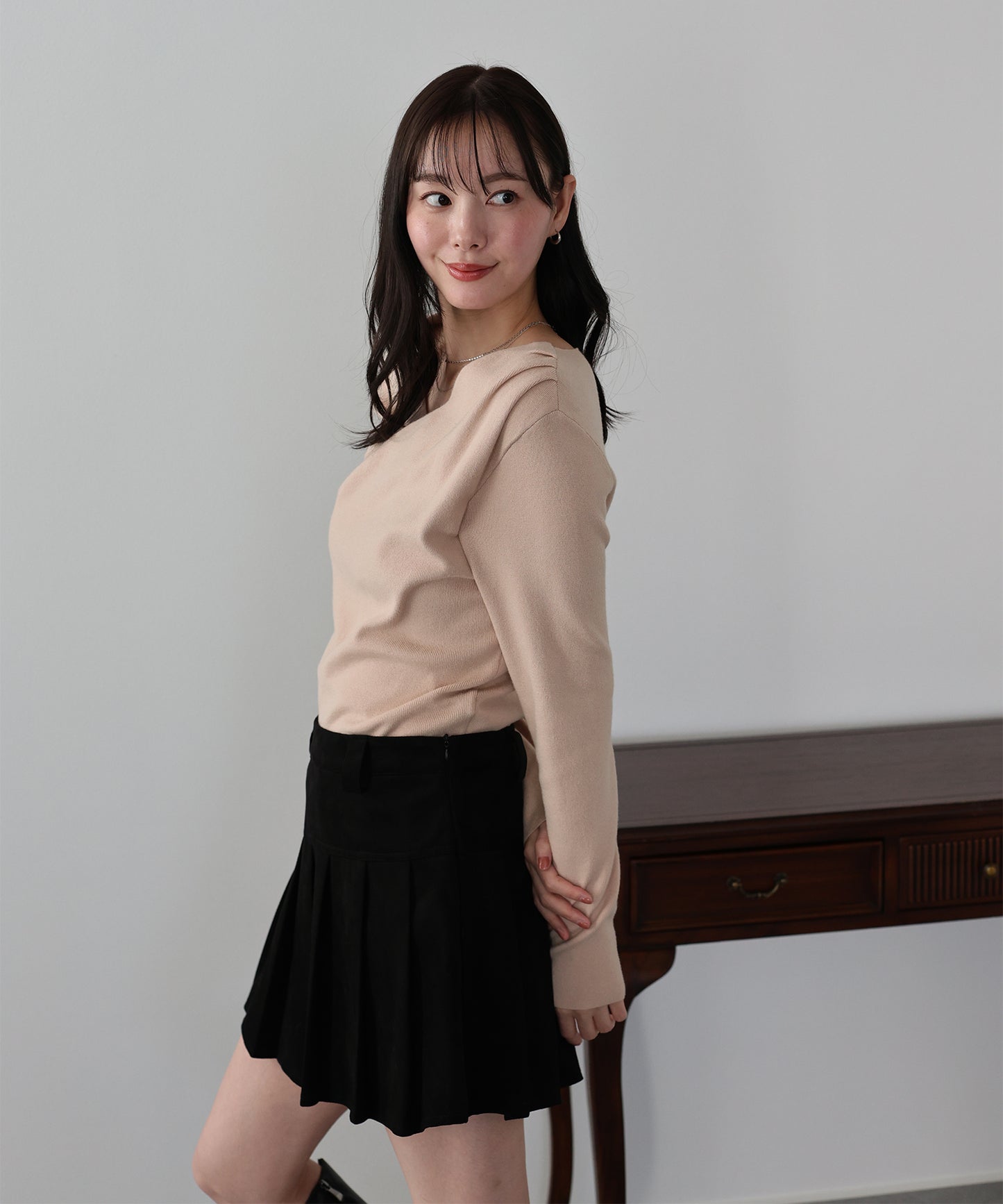 ドレープネックニット【ネコポス】