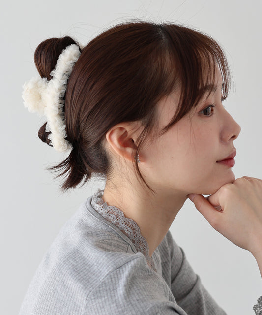 【早割5％OFF】フリルチュールバンスクリップ