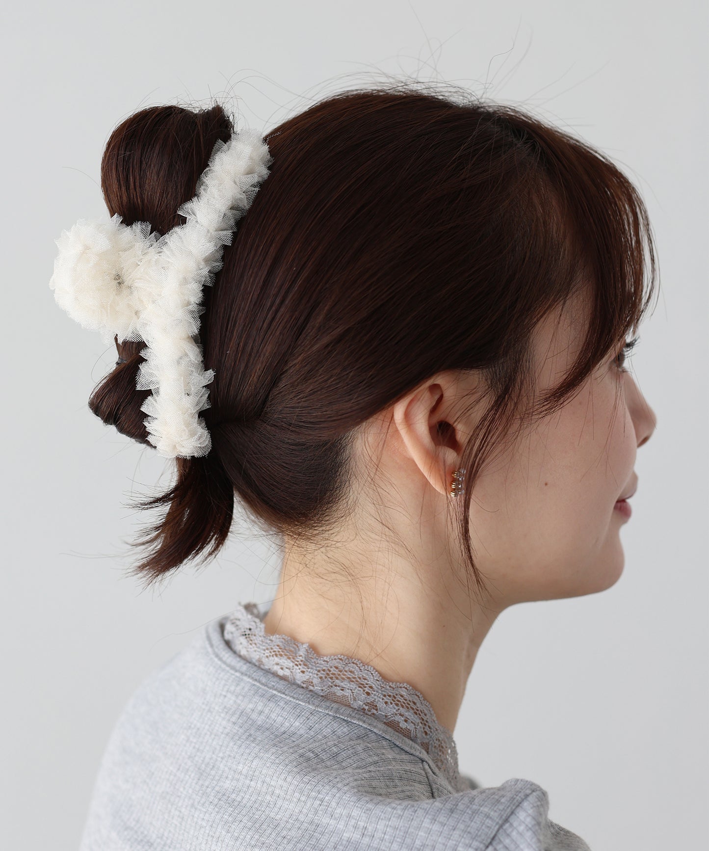 【早割5％OFF】フリルチュールバンスクリップ