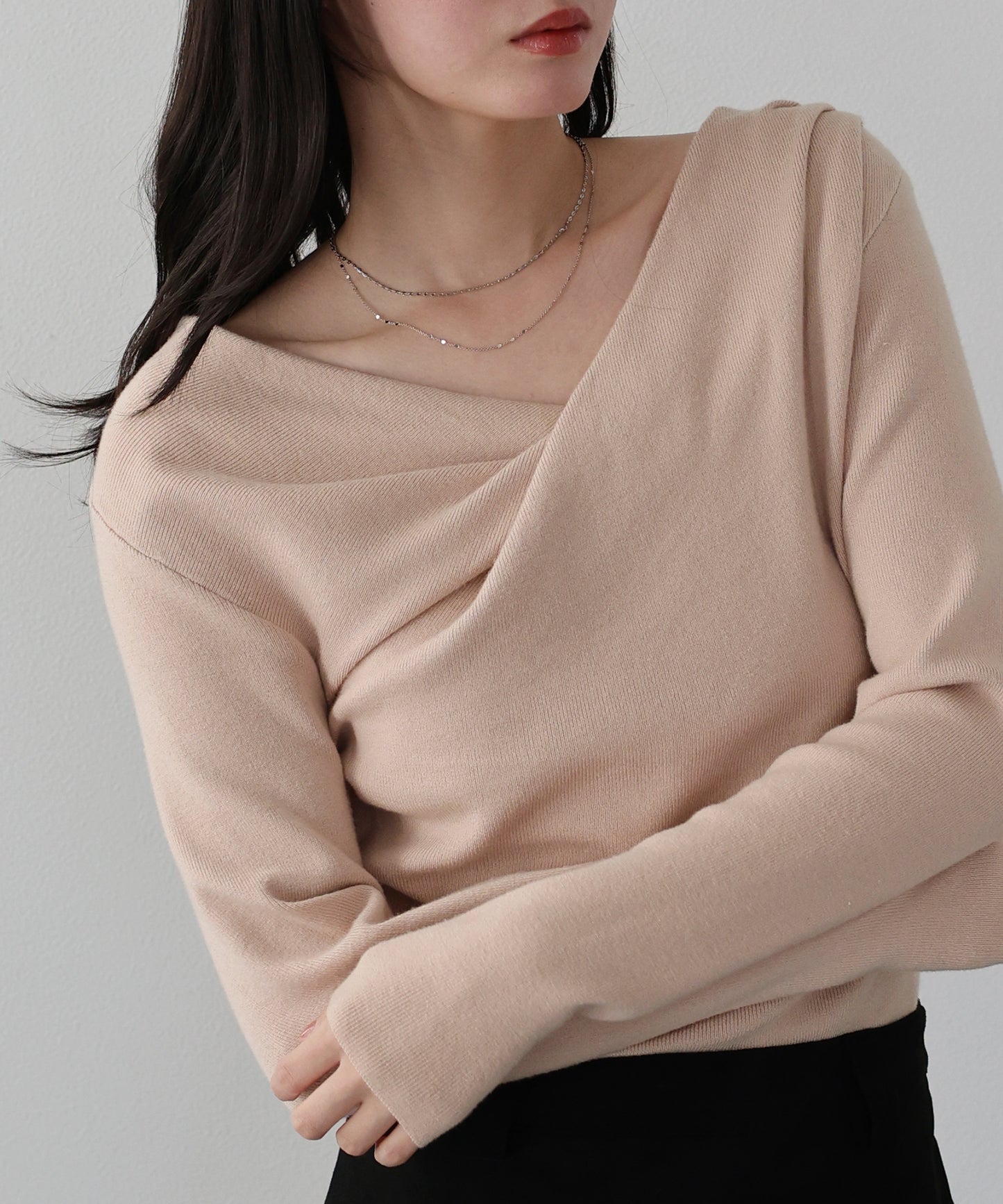 ドレープネックニット【ネコポス】