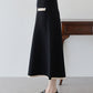 【TIME SALE】金ボタンバイカラーニットスカート