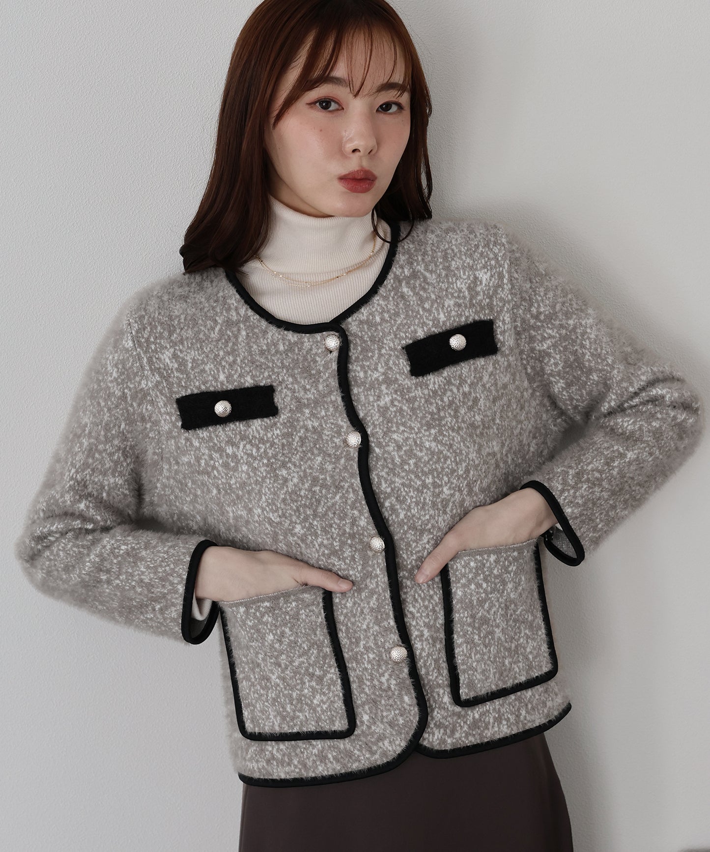 【SALE】ツイード風シャギージャケット