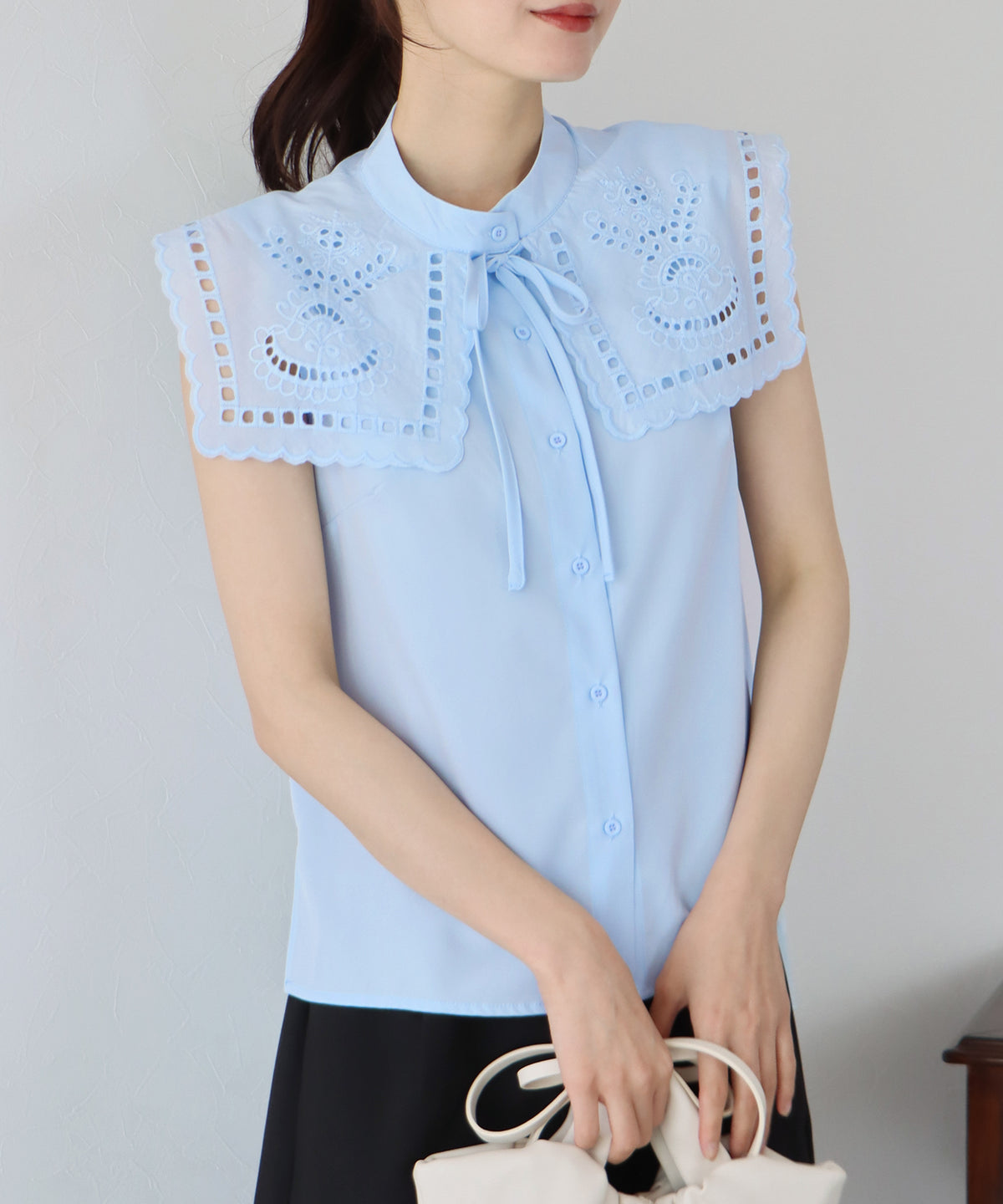 SALE】ビッグセーラー襟ノースリーブブラウス【ネコポス】 – BLUE ONLINE