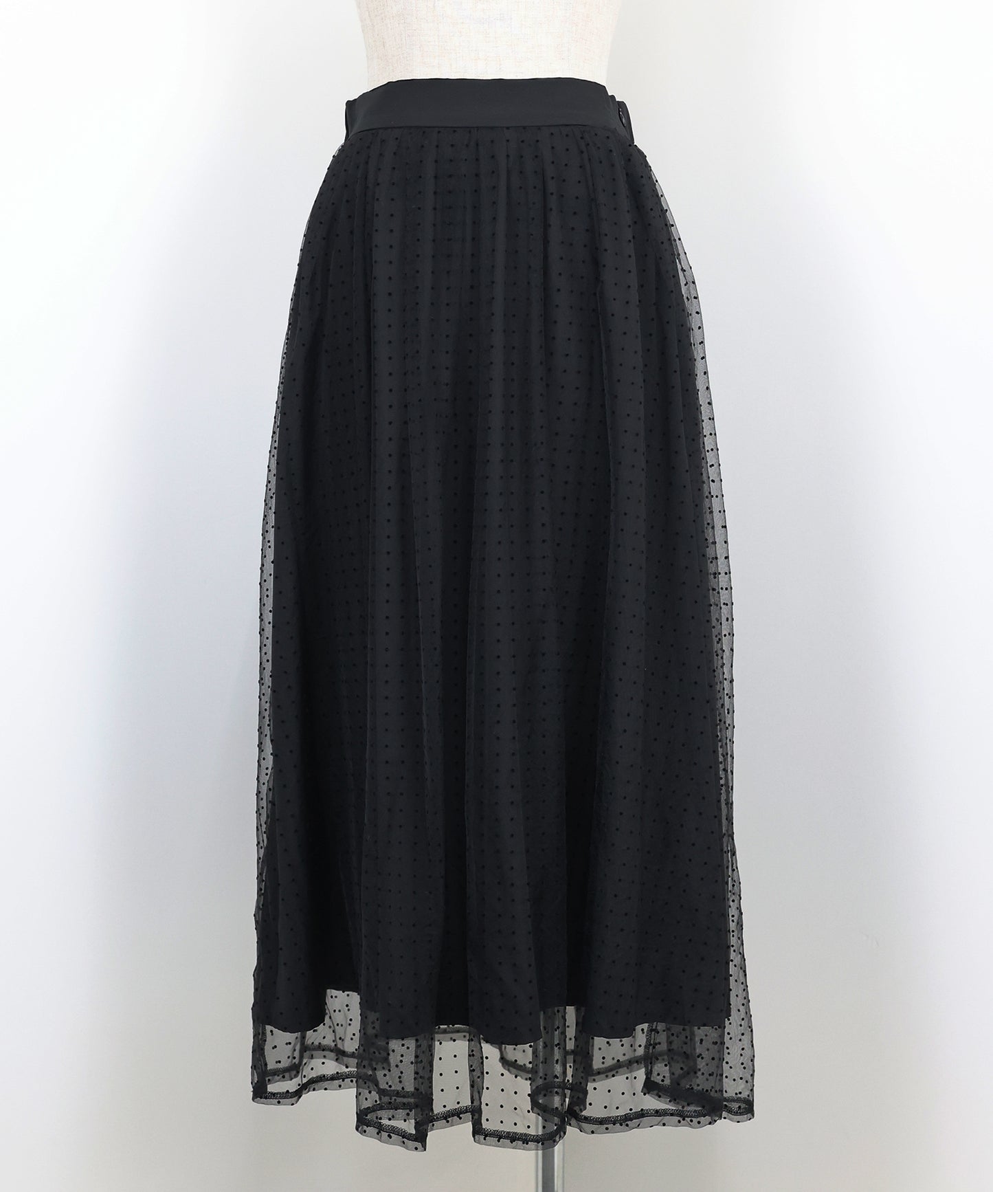 丈が選べるフロッキーチェックチュールスカート