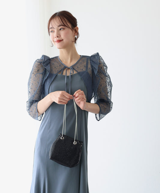 【TIME SALE】フリルレースボレロ×マーメイドワンピースドレス