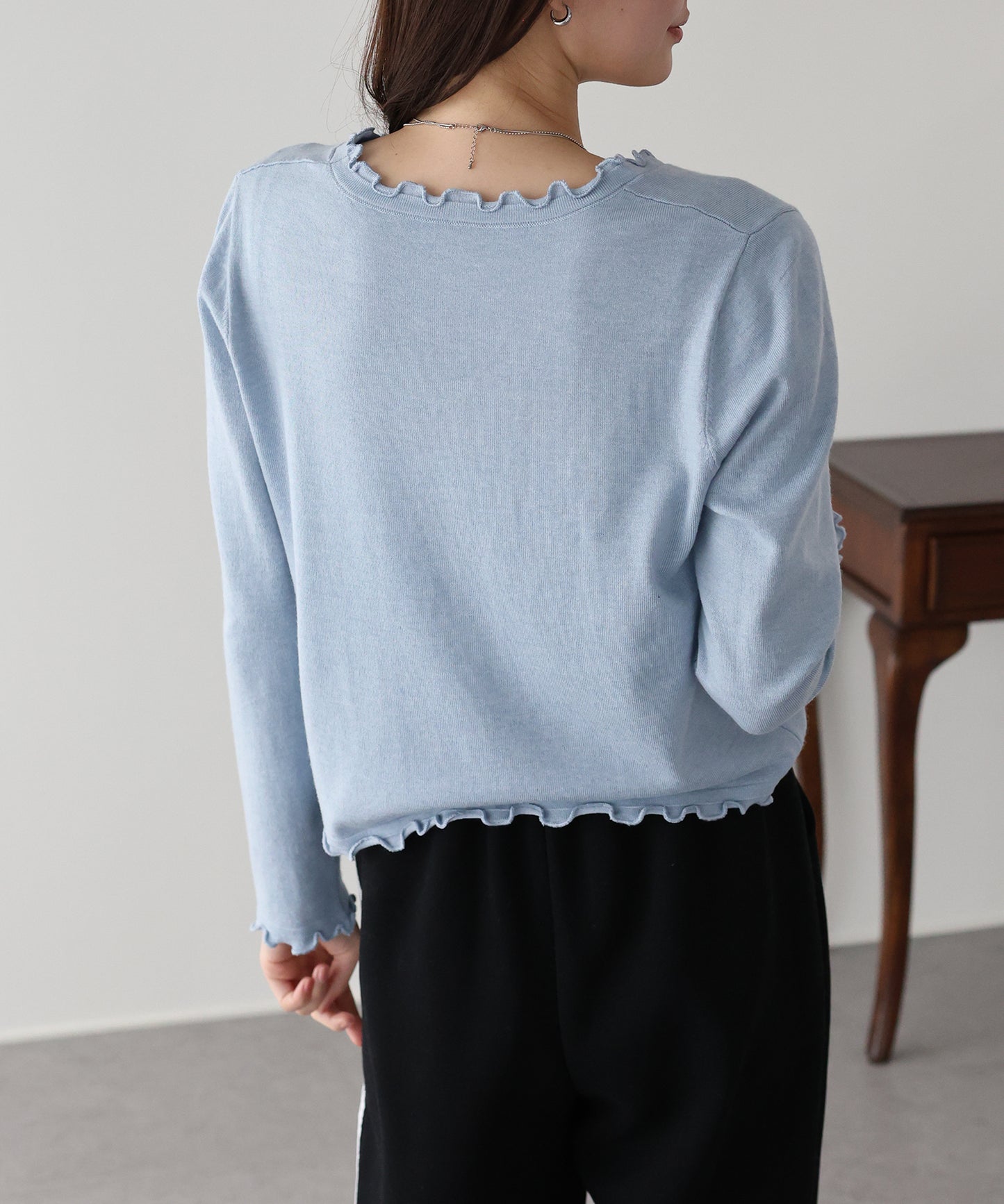 【早割5％OFF】メローフリルカーディガン