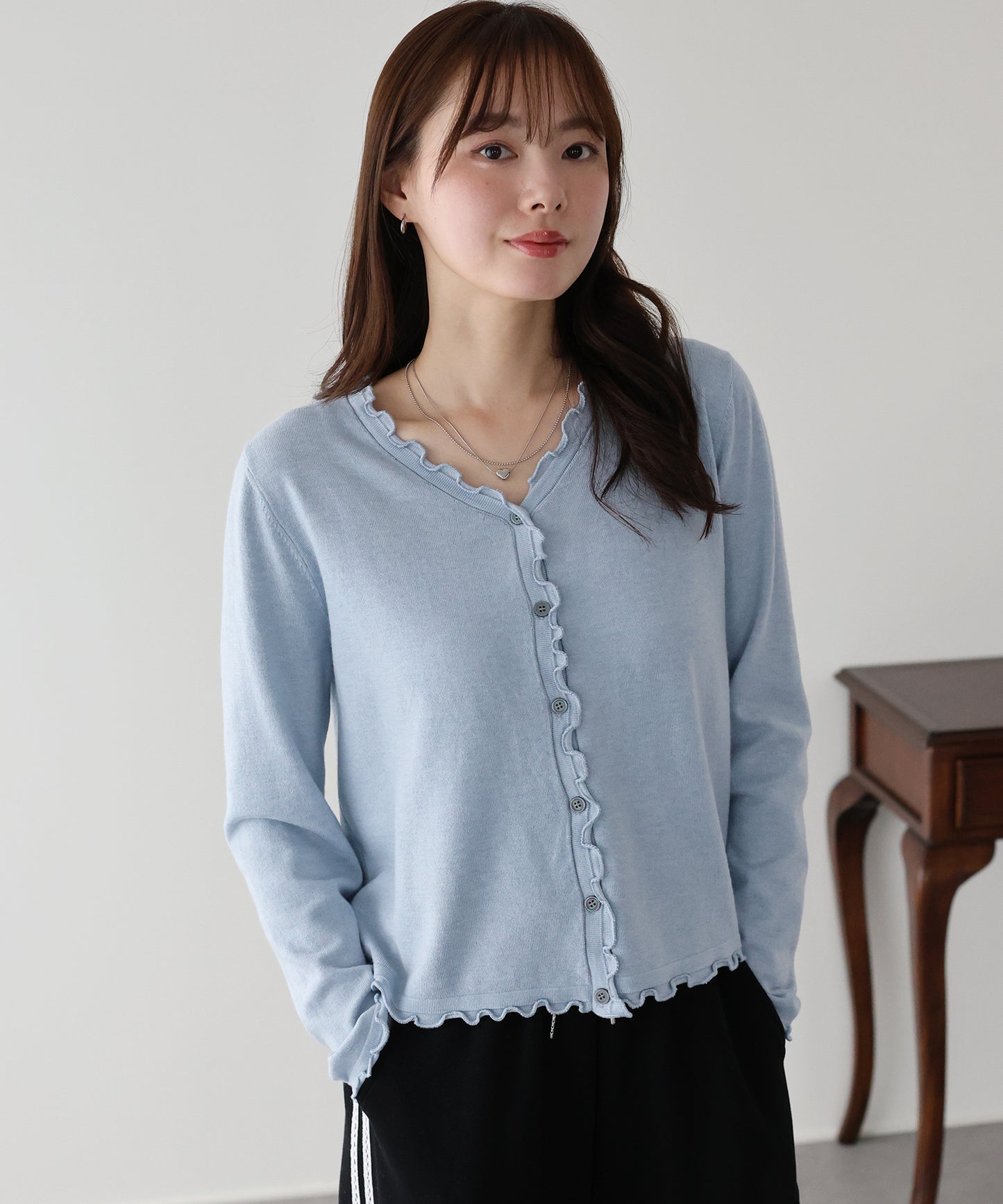 【早割5％OFF】メローフリルカーディガン