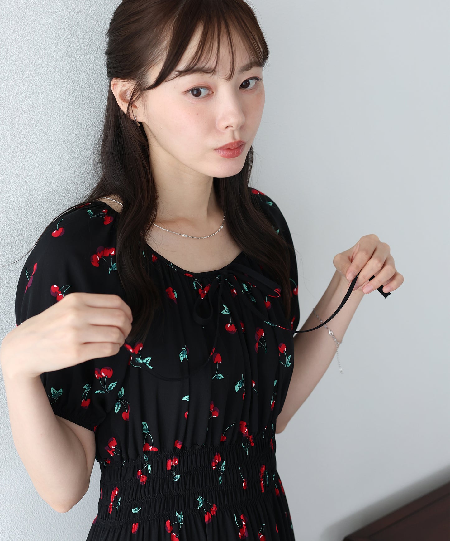 チェリープリントワンピース