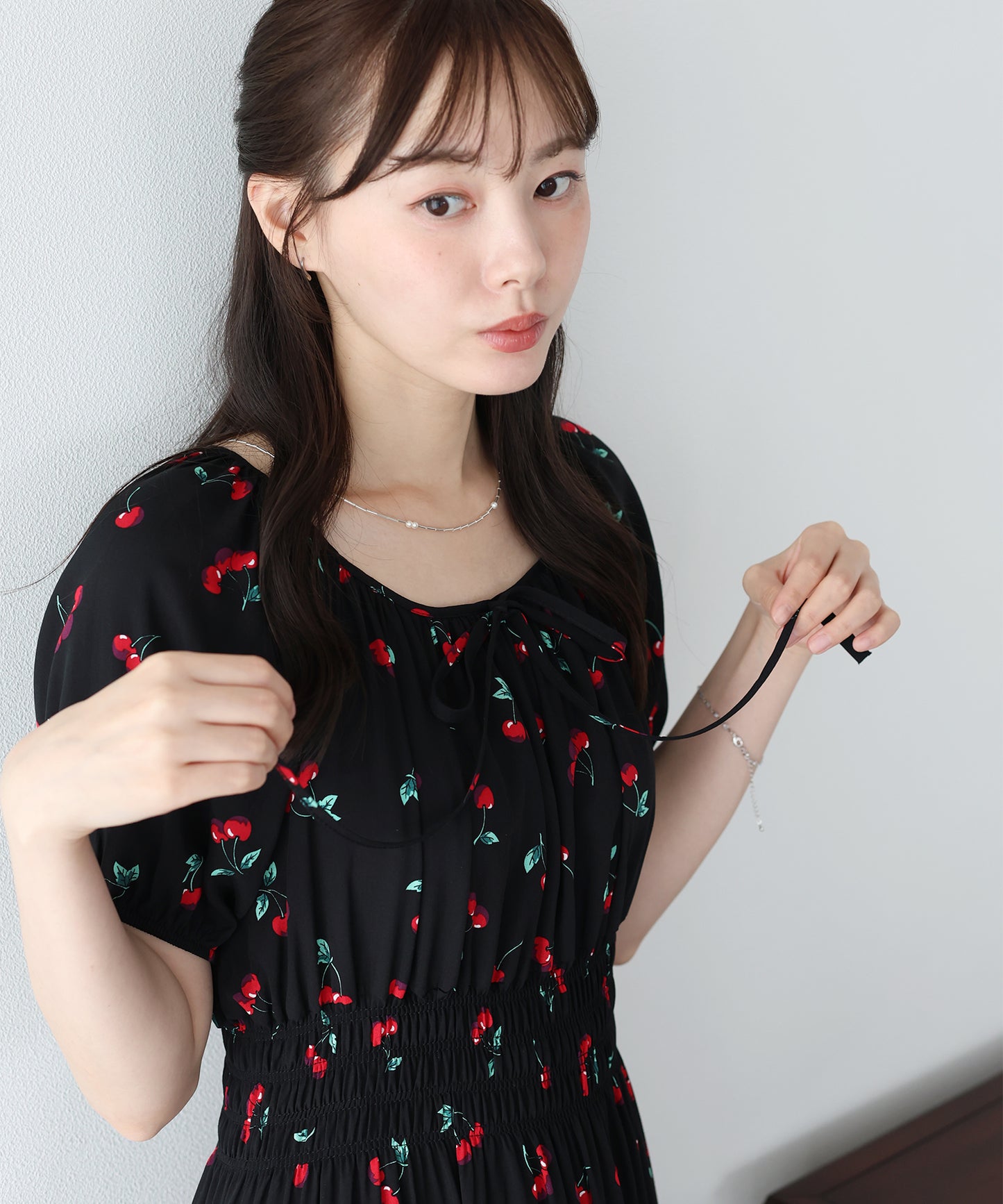 チェリープリントワンピース