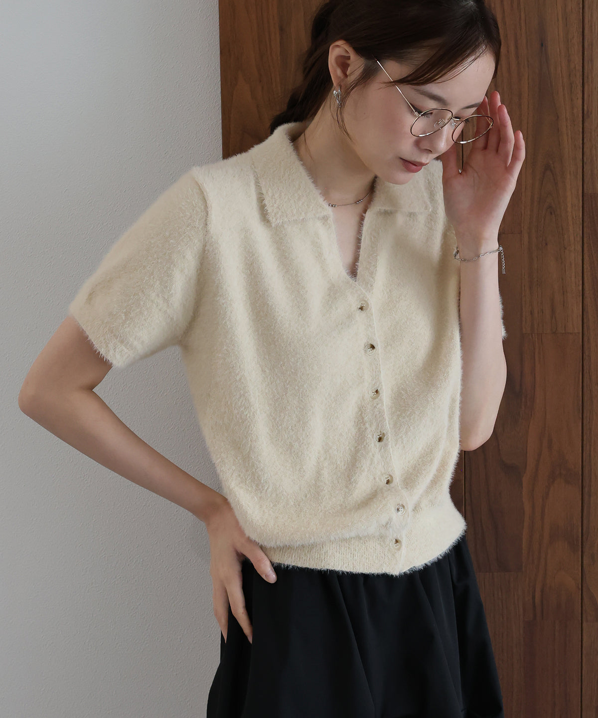 【早割5％OFF】シャギーニットカーディガン