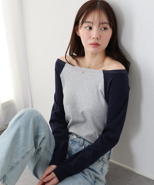 オフショルダーカットソー【ネコポス】