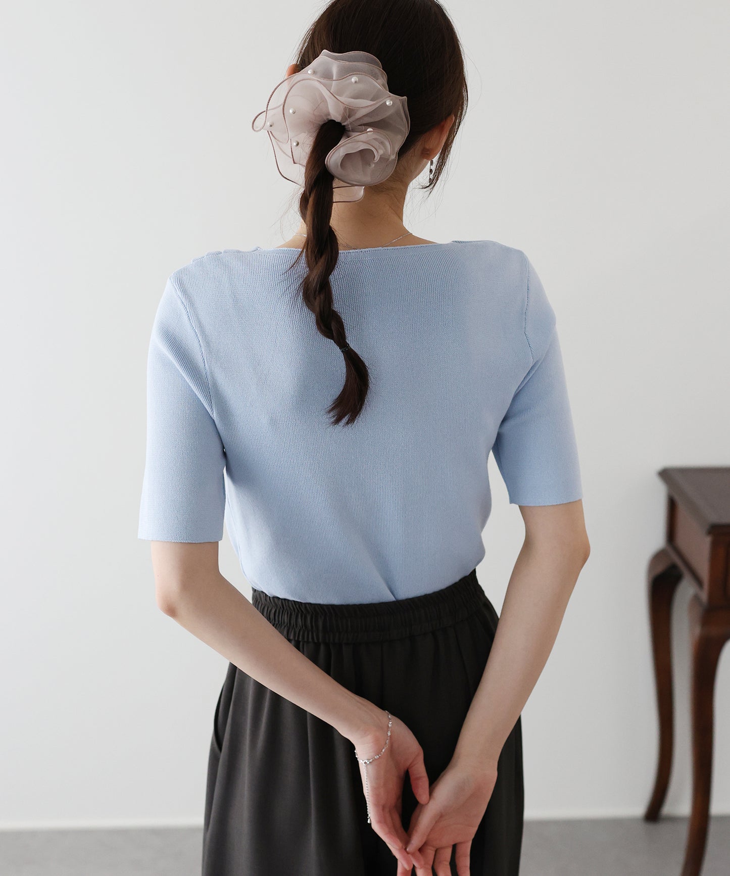 ドレープネックニット【ネコポス】