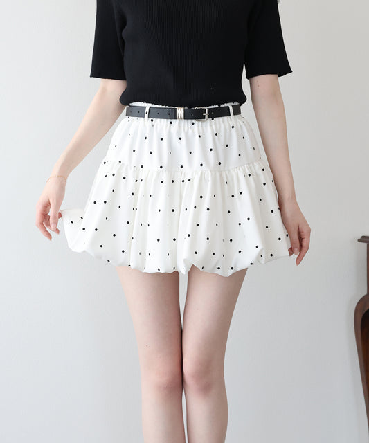 【早割5％OFF】ドットバルーンミニスカート