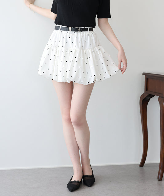 【早割5％OFF】ドットバルーンミニスカート
