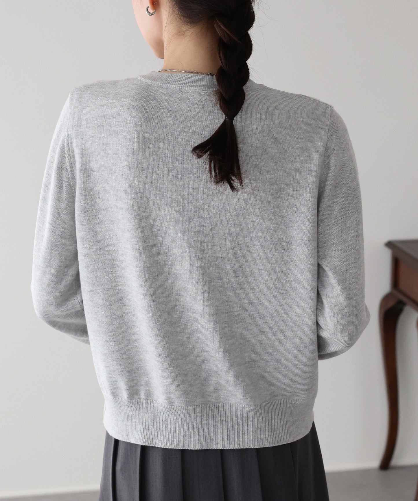 バイカラーカーディガン