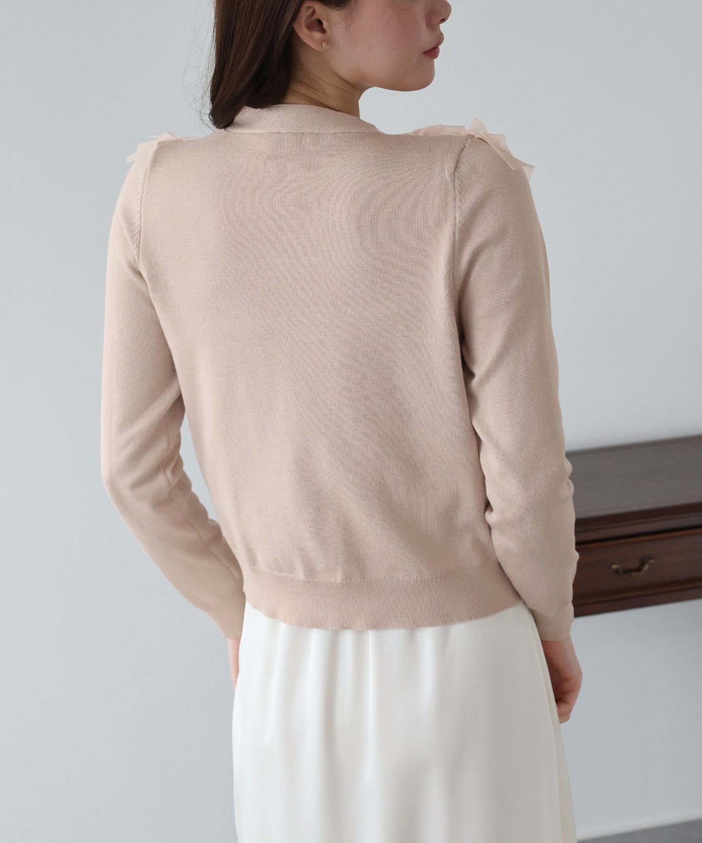 チュールフリルカーディガン