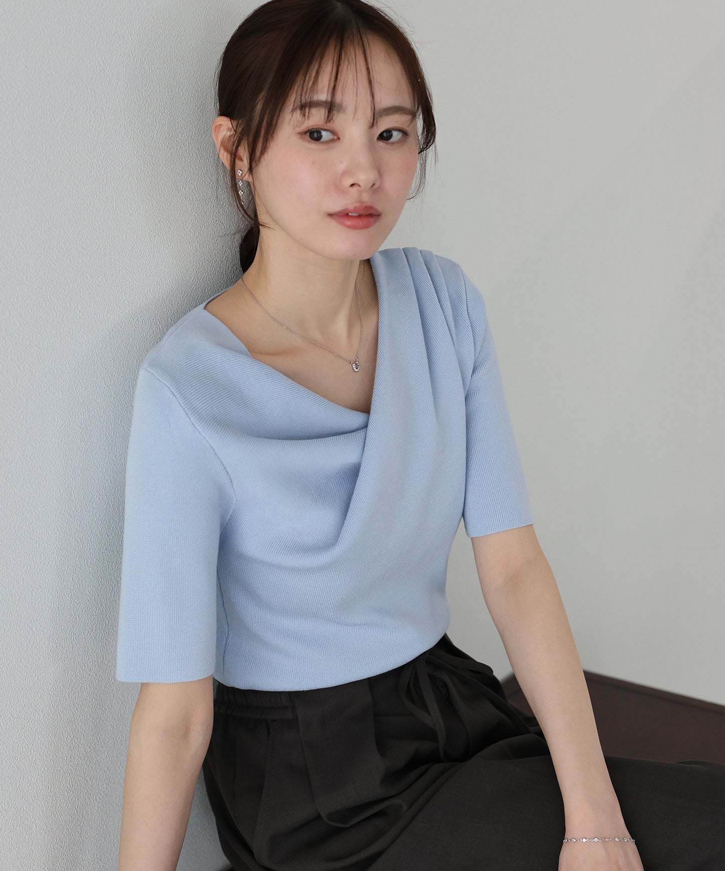 ドレープネックニット【ネコポス】