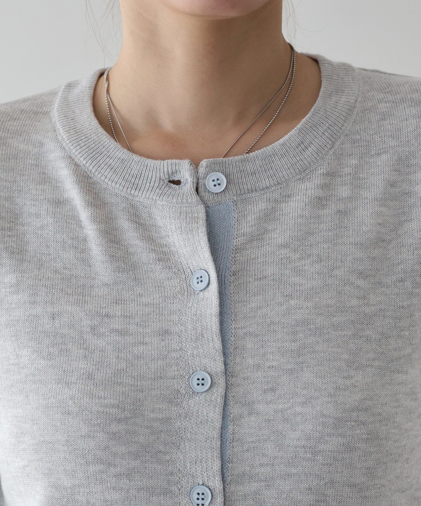 バイカラーカーディガン