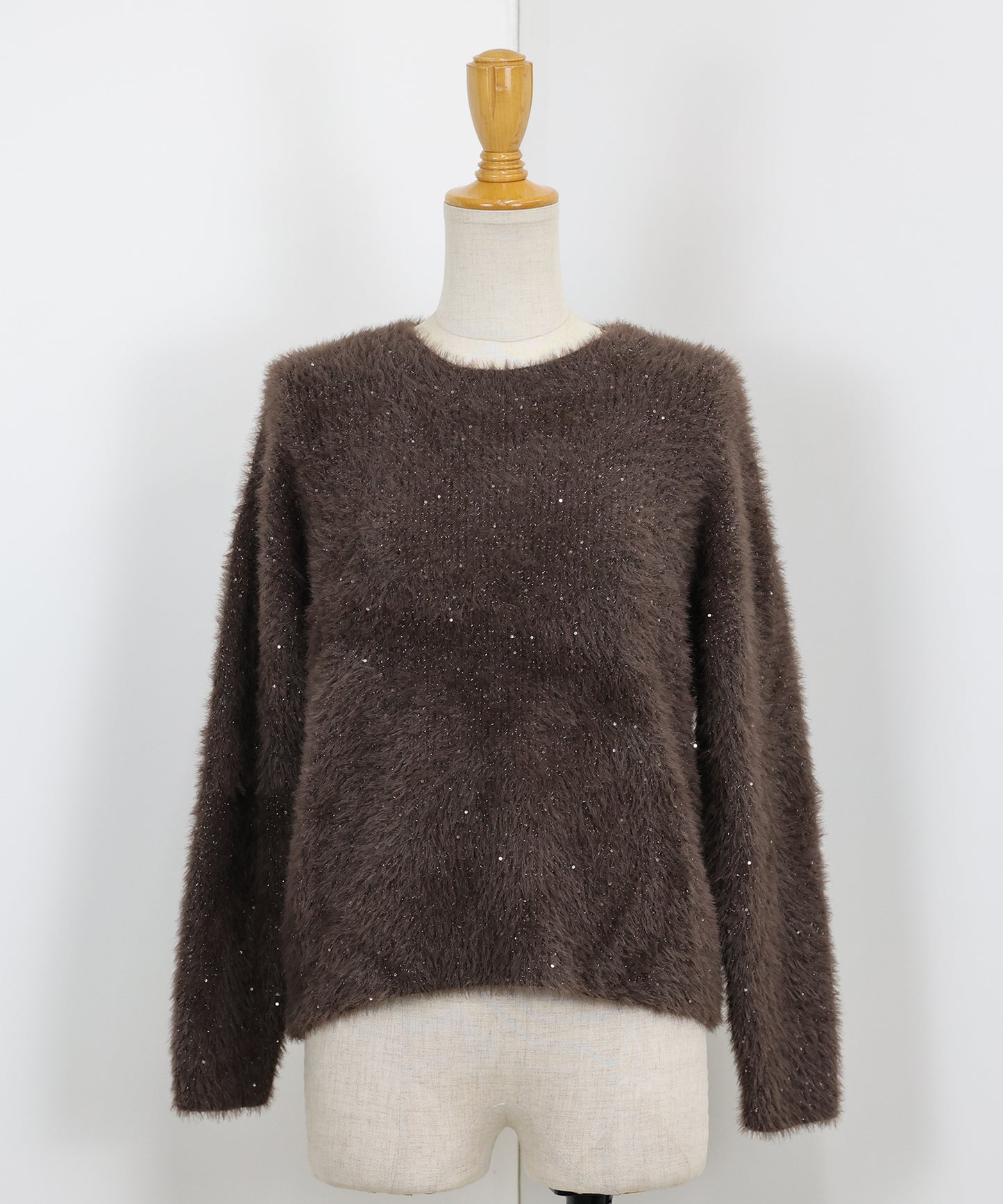 スパンコールラメシャギーニット