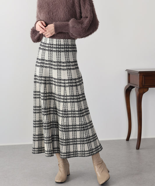ロングチェックスカート