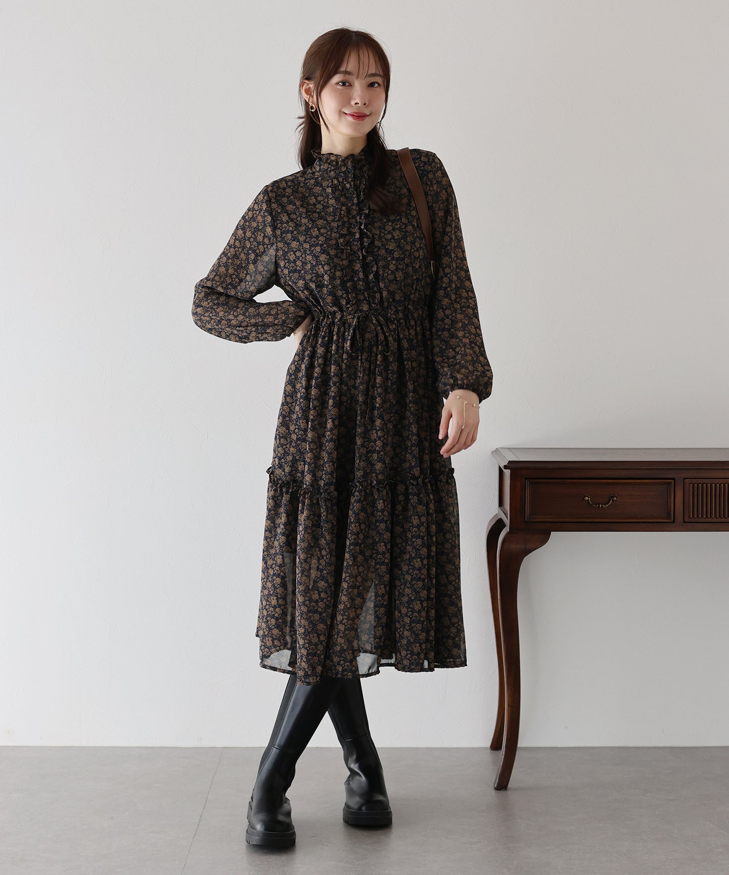 【TIME SALE】フロントフリルワンピース