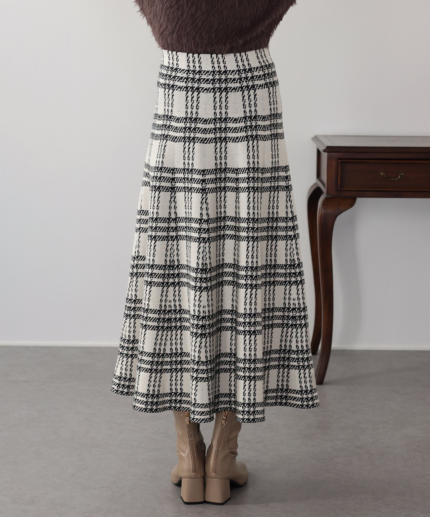 ロングチェックスカート