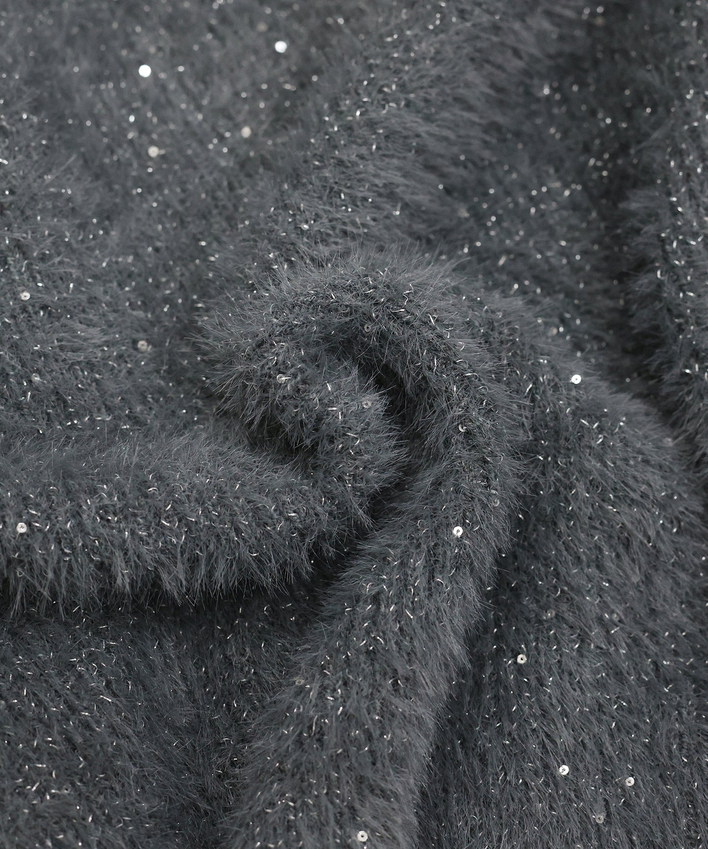 スパンコールラメシャギーニット