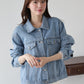 レーストリムデニムブルゾン