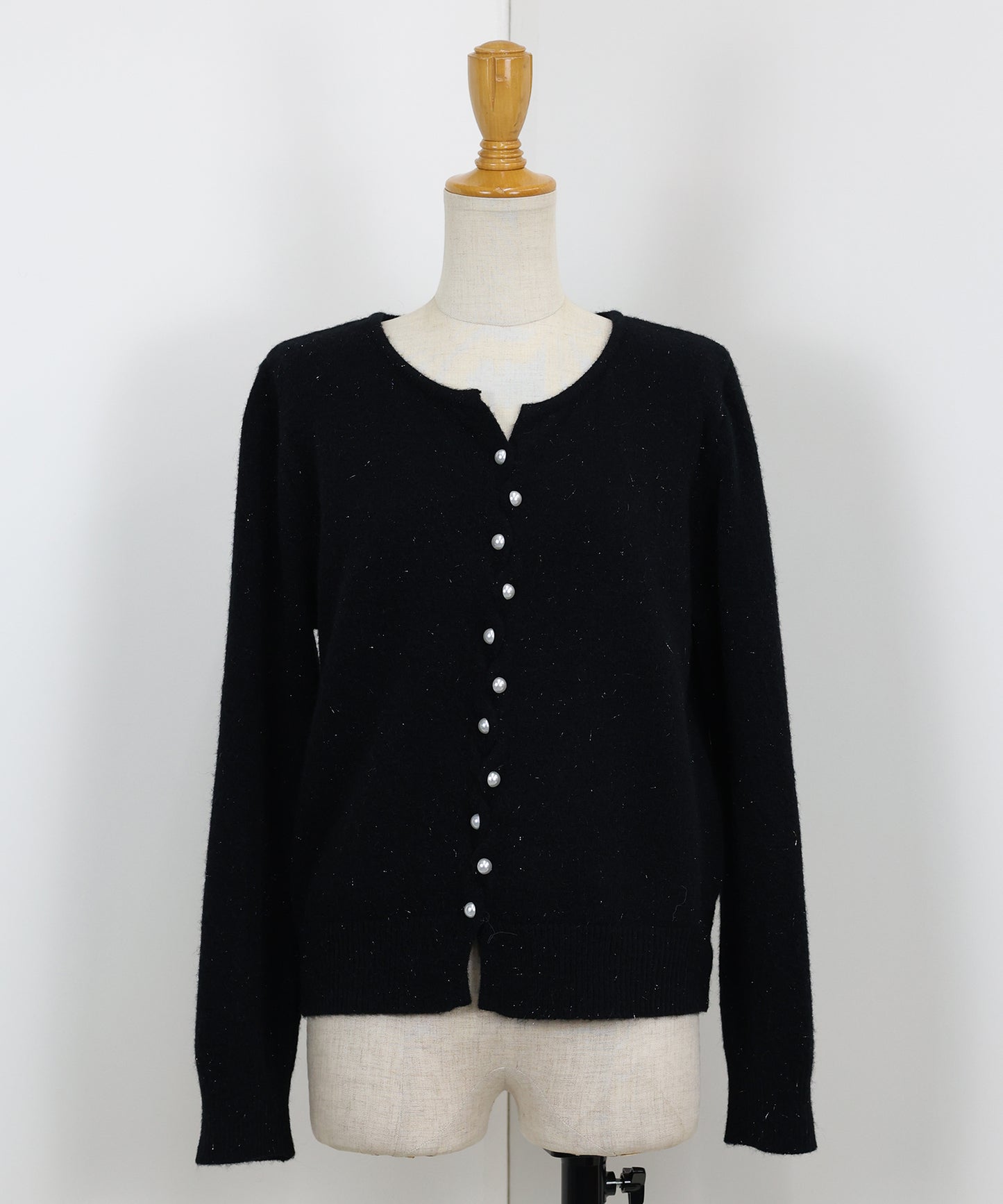 パールボタンラメカーディガン