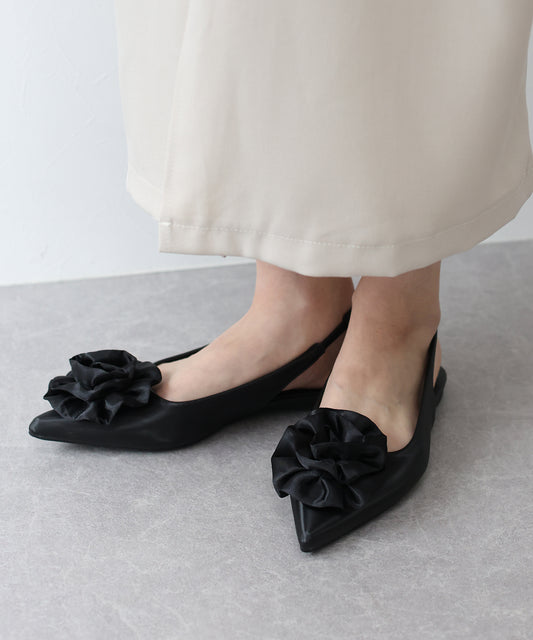 【SALE】バラ&ビジューモチーフミュール