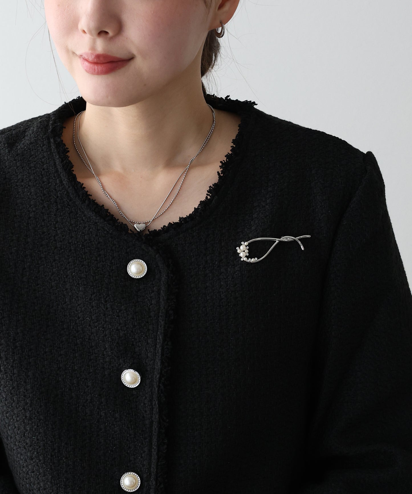 【早割5％OFF】ビジュパールクロスブローチ【ネコポス】