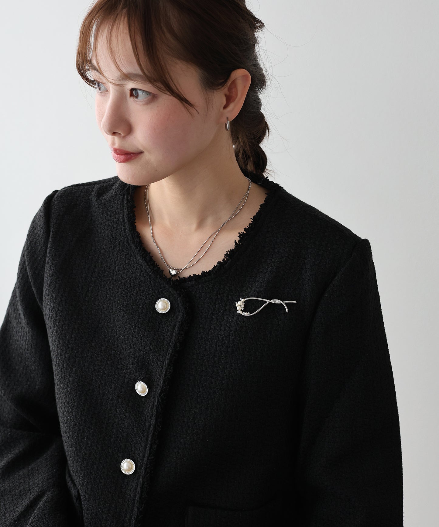 【早割5％OFF】ビジュパールクロスブローチ【ネコポス】