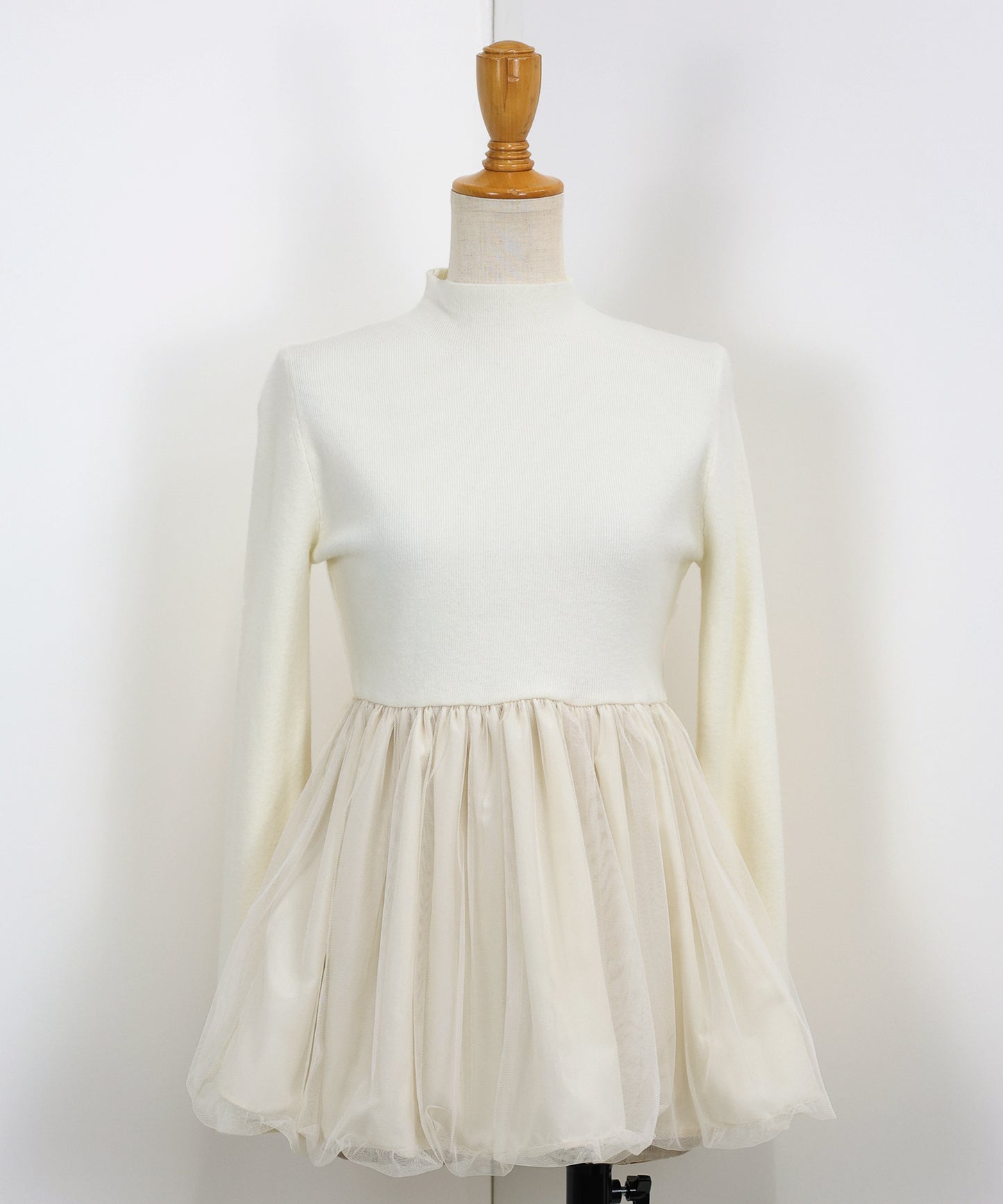 【TIME SALE】バルーンチュールドッキングニット