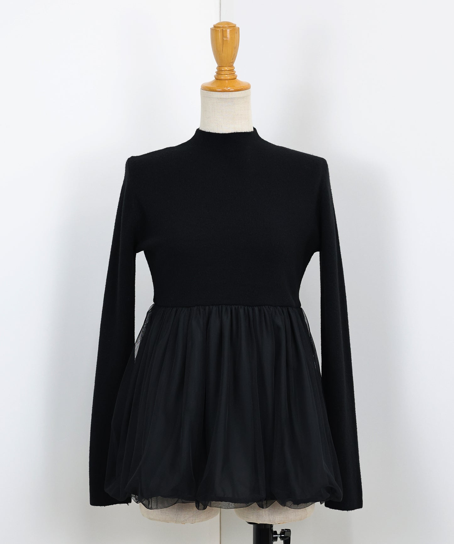 【TIME SALE】バルーンチュールドッキングニット