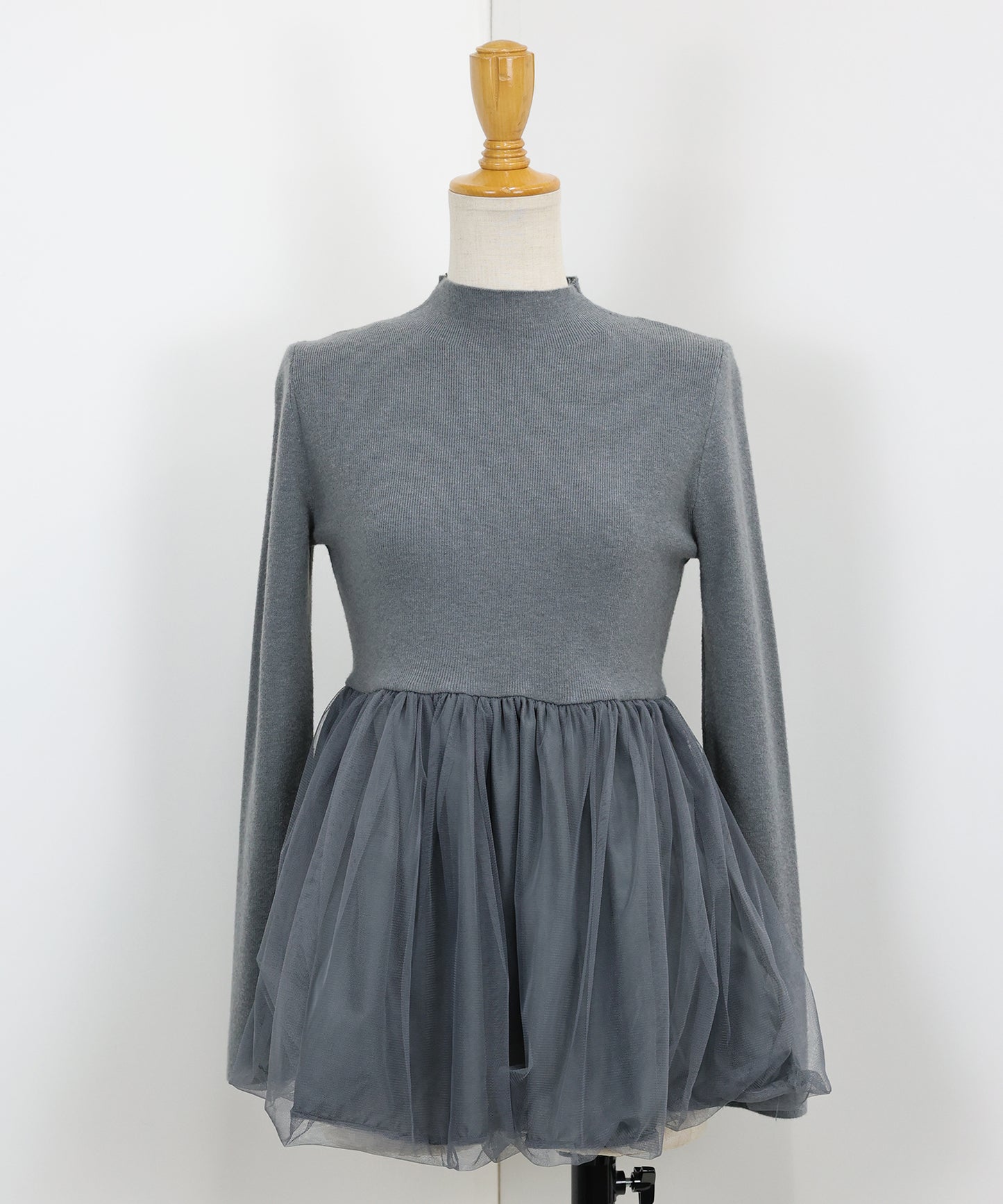 【TIME SALE】バルーンチュールドッキングニット