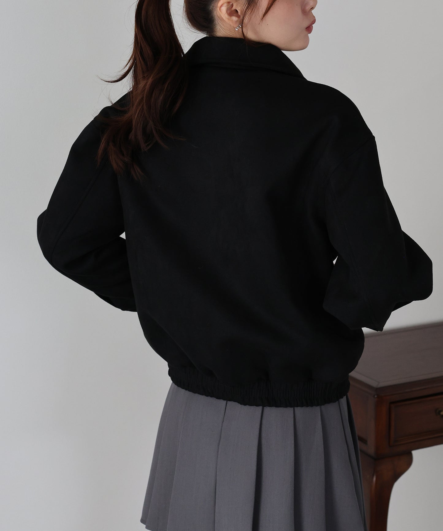 スウェードZIPブルゾン